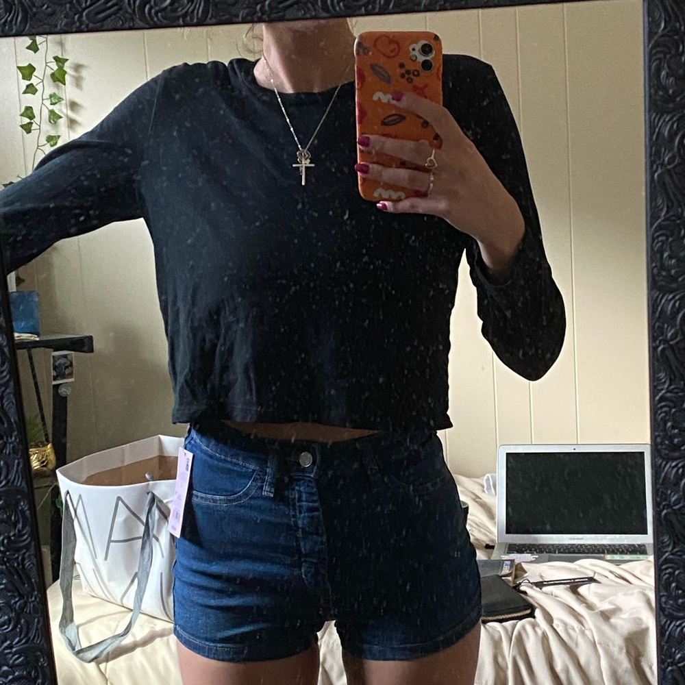 Black long sleeve top